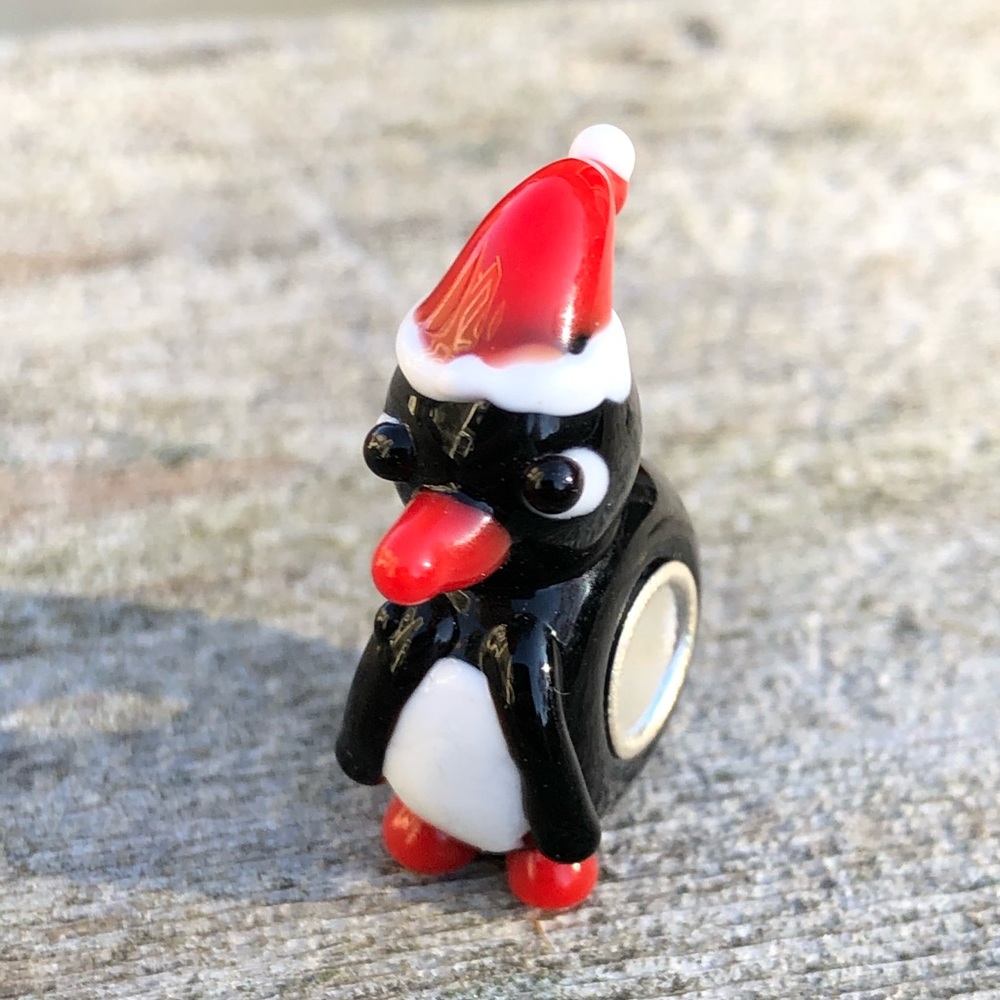 Penguin charm necklace bracelet Holiday